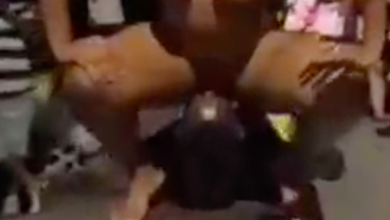 Dances naked on his face