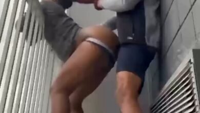 Horny ebony slut getting fucked