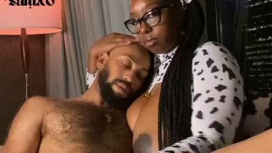 Lady gives him a handjob