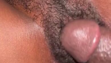 Close-up creampie finish