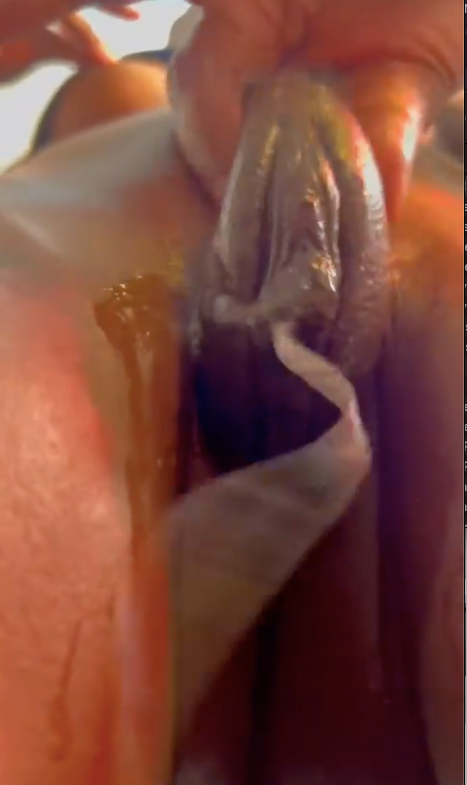 Pussy still dripping from the sex